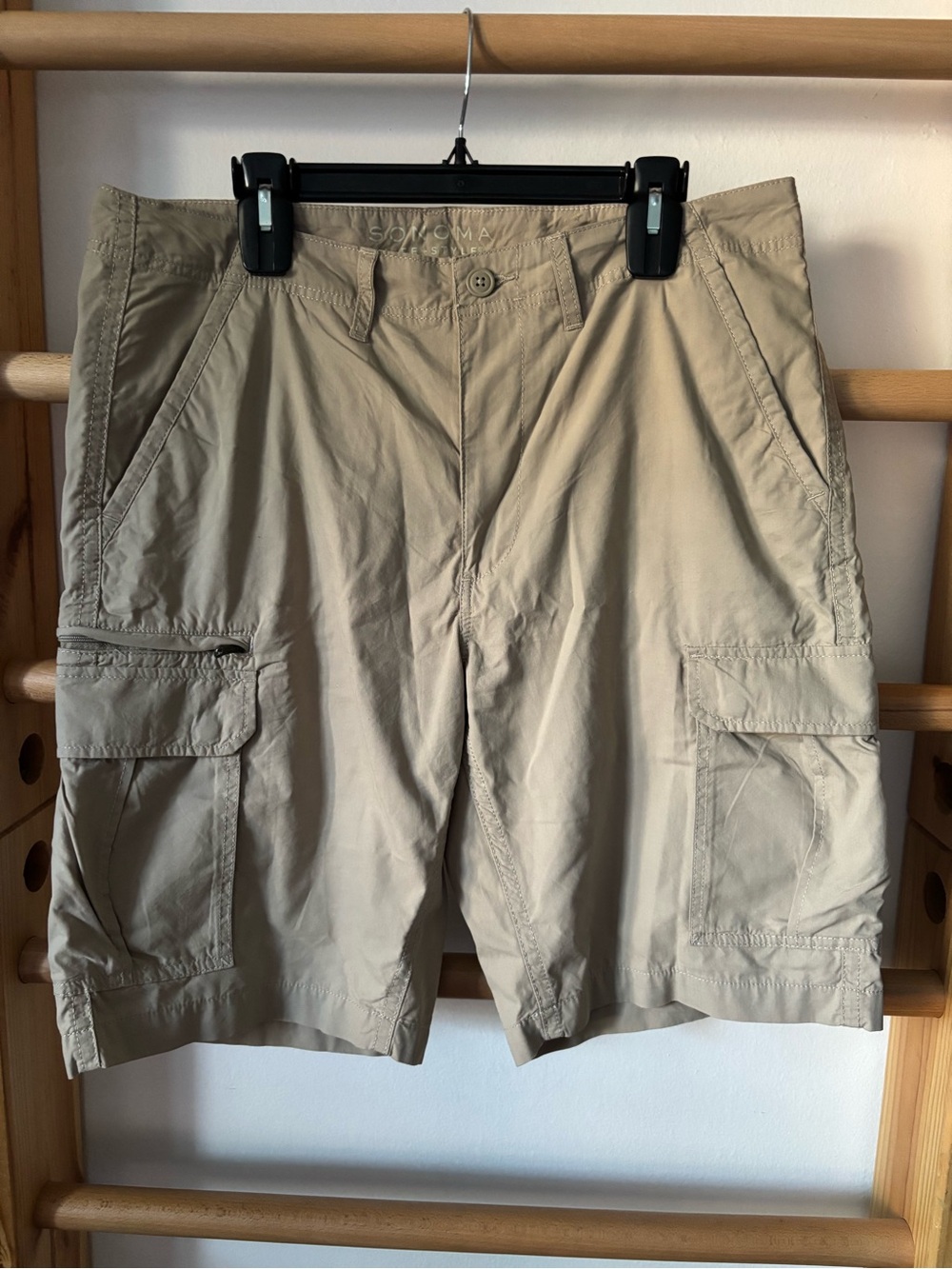 Sonoma Lightweight Tan Cargo Shorts for Men